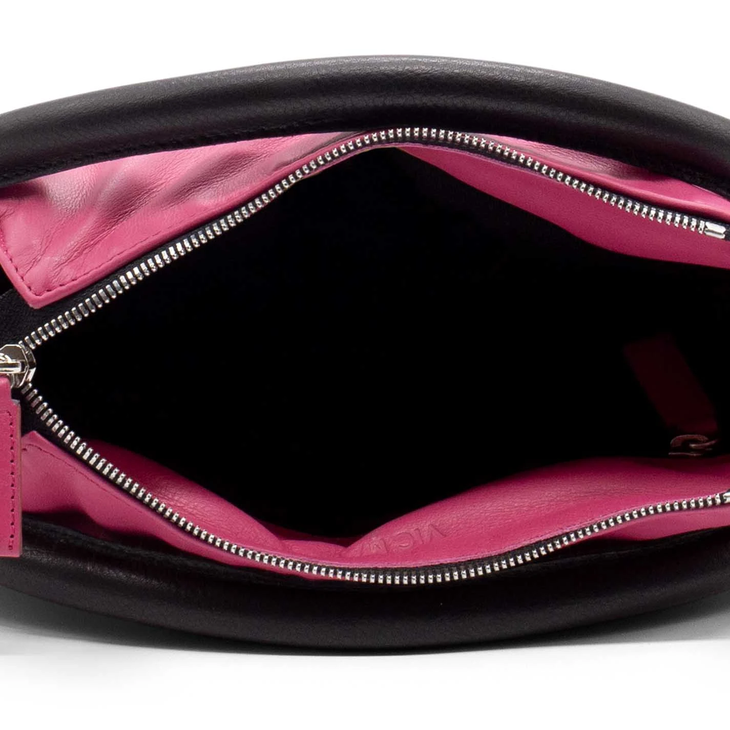 Alma smallBorsa piping piccola fuxia/nera